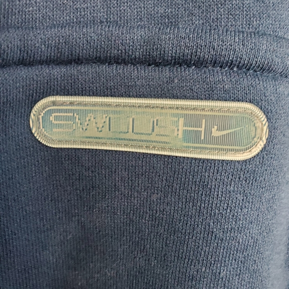 Nike Swoosh fleece half zip oversized sweatshirt teal blue womens - Picture 5 of 7